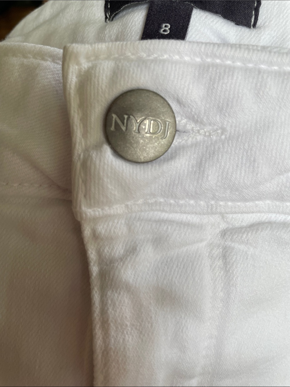 NYDJ Marilyn Straight Jeans Size 8 White Lift Tuck Stretch Denim - Picture 14 of 14